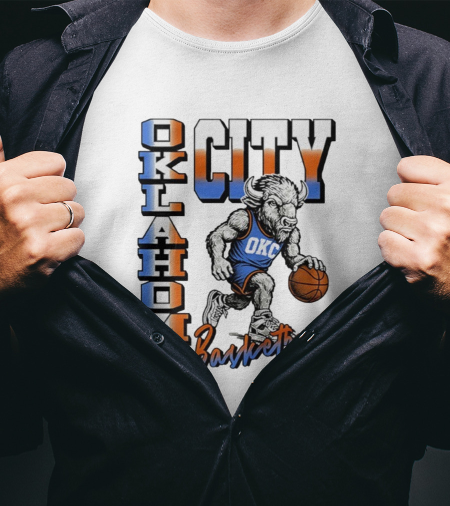 Oklahoma City OKC Basketball Mascot T-Shirt