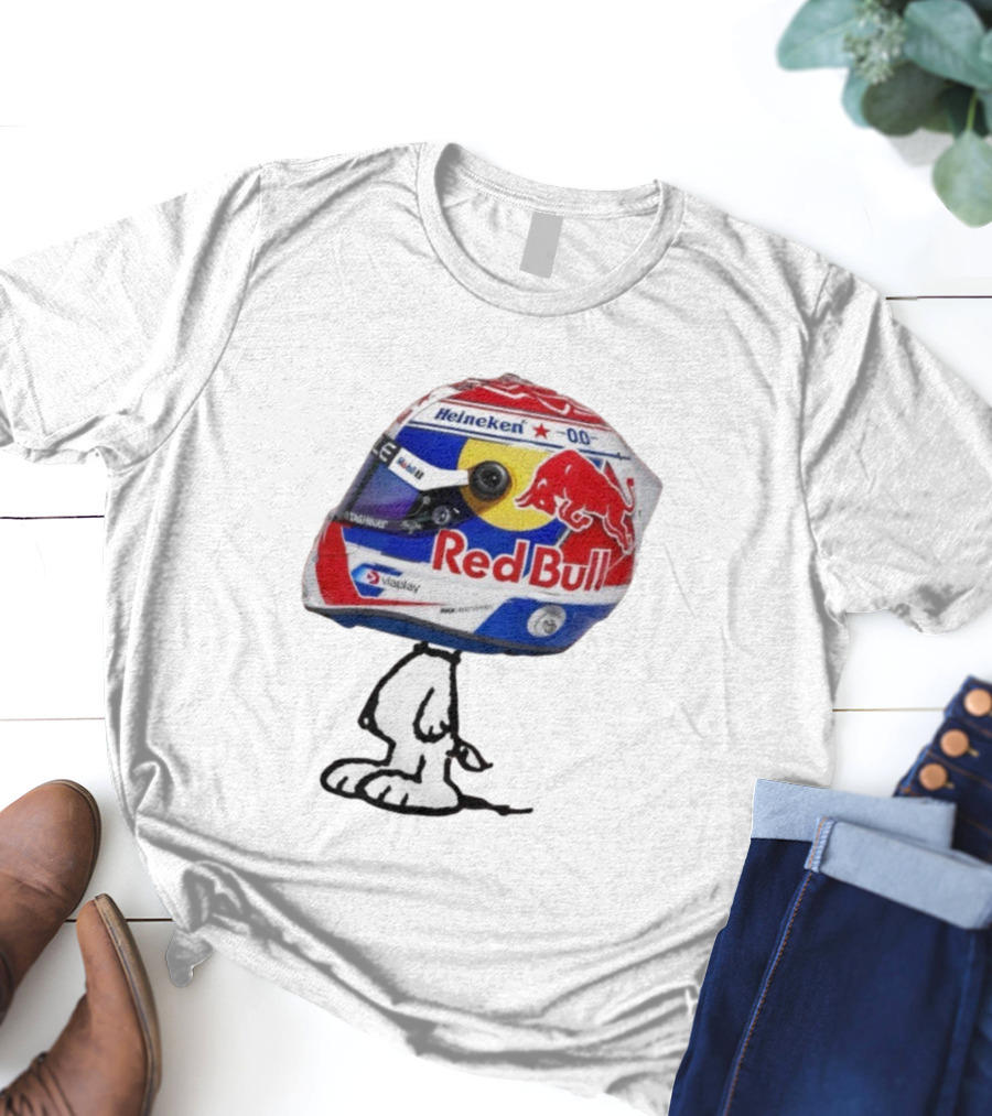 Max Verstappen Red Bull Racing Helmet Snoopy Mashup T-Shirt