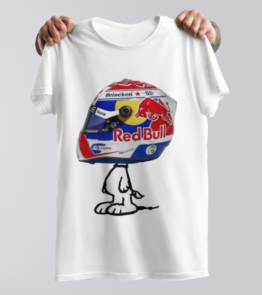 Max Verstappen Red Bull Racing Helmet Snoopy Mashup T-Shirt