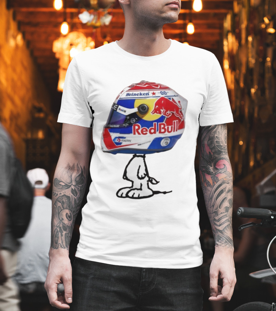 Max Verstappen Red Bull Racing Helmet Snoopy Mashup T-Shirt