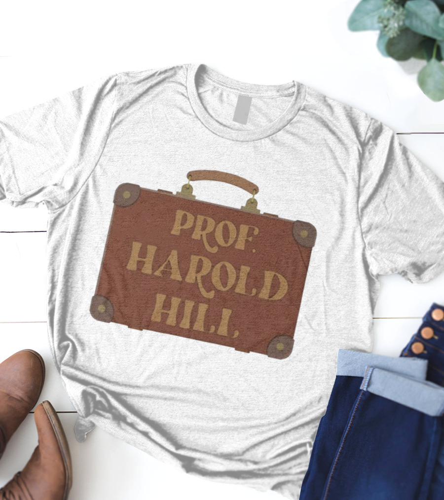 Prof Harold Hill Vintage Suitcase Design T-Shirt