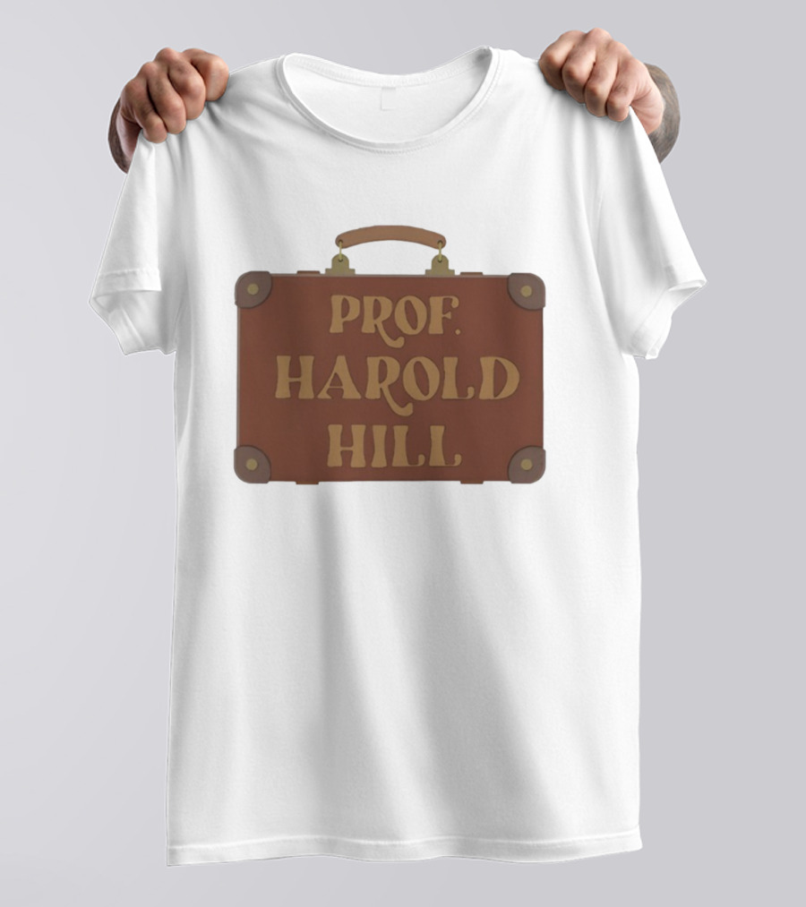 Prof Harold Hill Vintage Suitcase Design T-Shirt