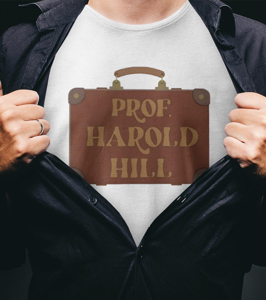 Prof Harold Hill Vintage Suitcase Design T-Shirt