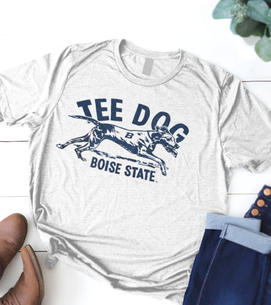 Boise State Dog University Mascot Running Design T-Shirt