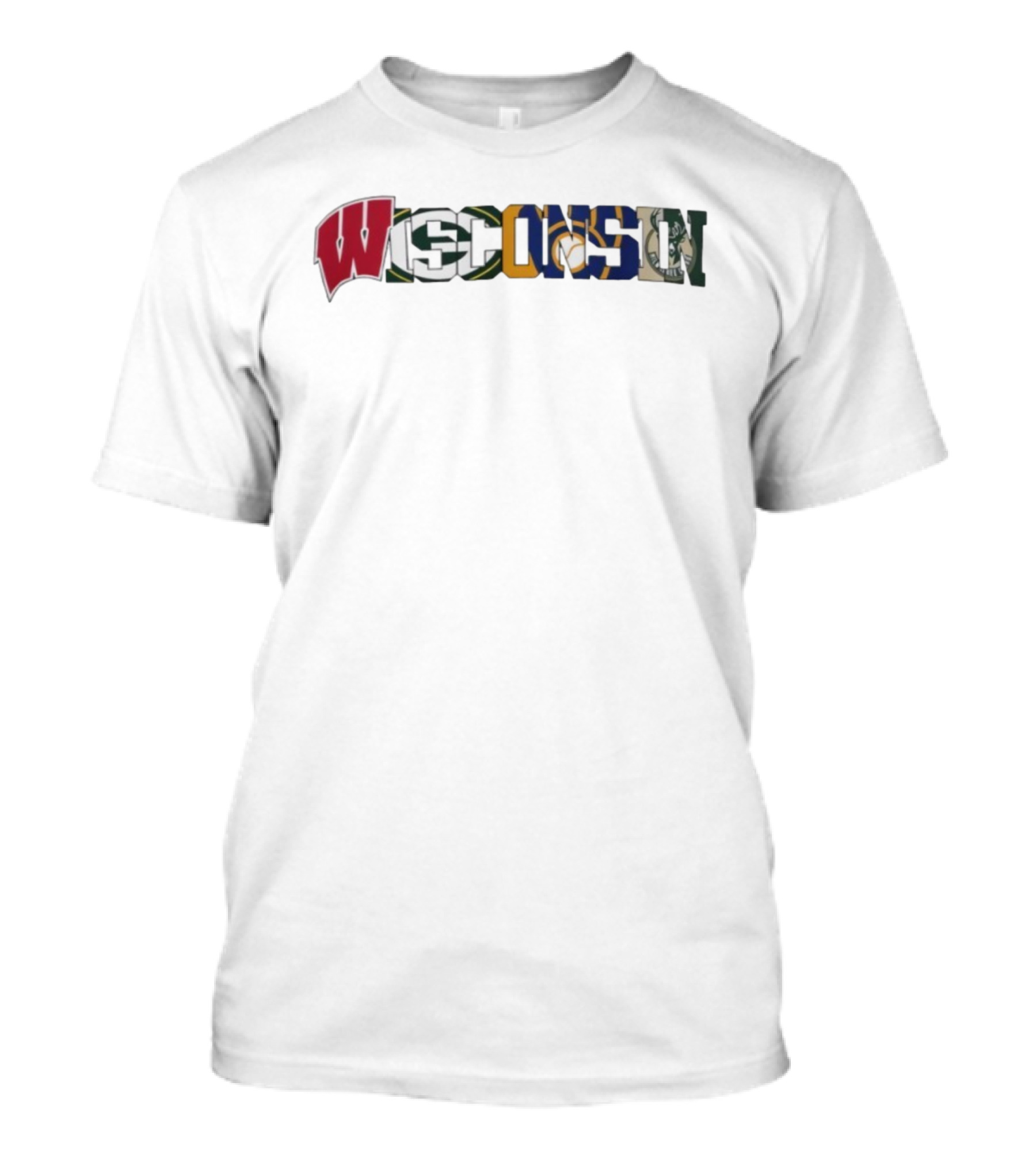 Wisconsin Badgers Packers Brewers Bucks Fan Pride T-Shirt
