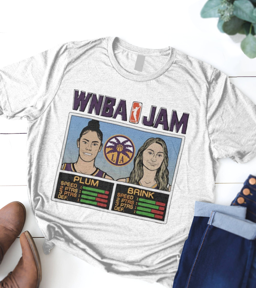 WNBA Jam Los Angeles Sparks Cameron Brink Kelsey Plum T-Shirt