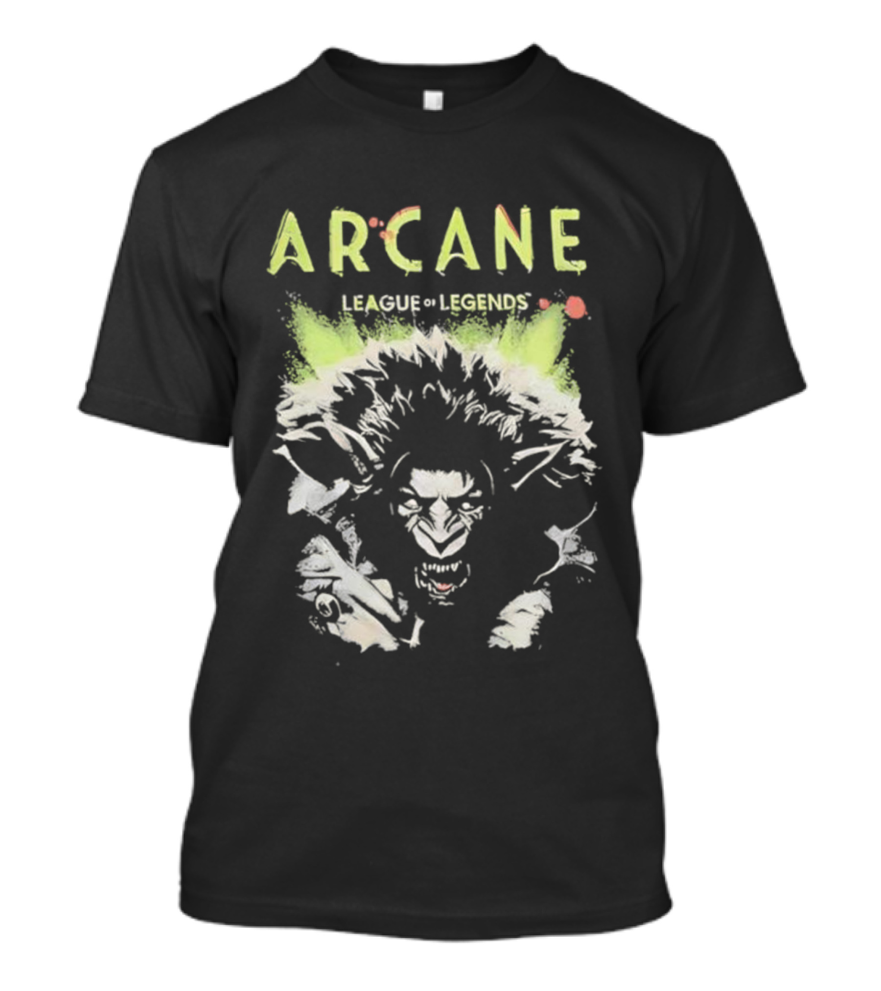 Arcane League Of Legends Ekko Screaming Face Graphic T-Shirt