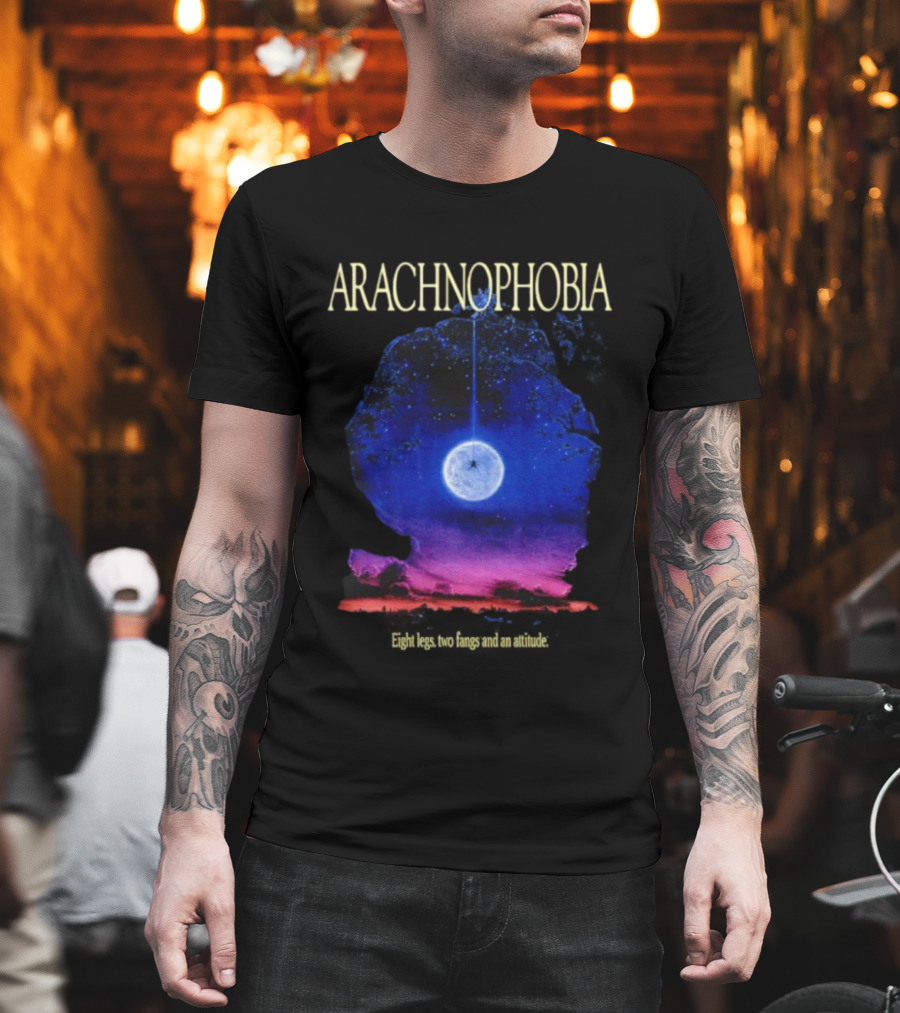 Arachnophobia Eight Legs Two Fangs And A Attitude Movie Inspired Design T-Shirt