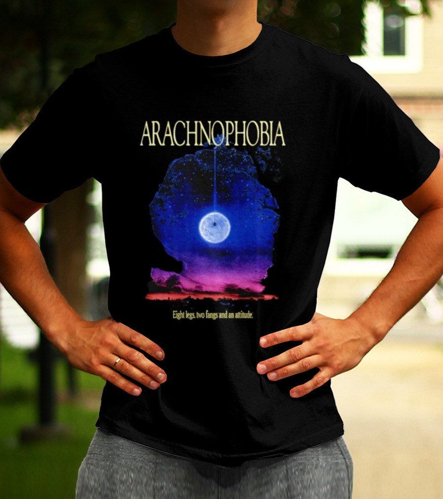 Arachnophobia Eight Legs Two Fangs And A Attitude Movie Inspired Design T-Shirt