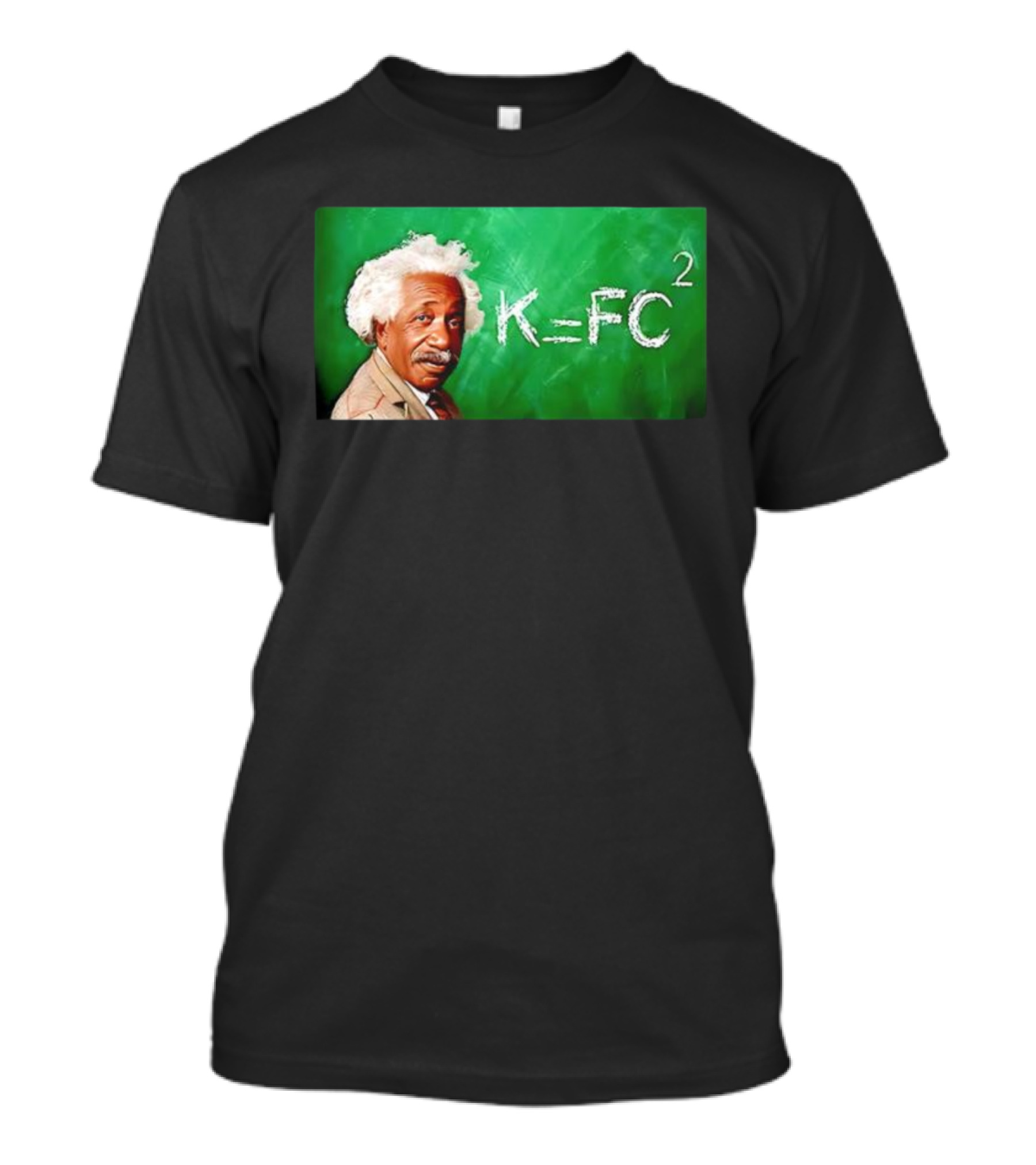 K=Fc² Einstein Formula Chalkboard Illustration T-Shirt