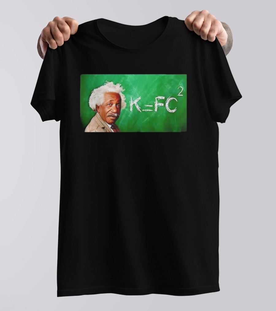 K=Fc² Einstein Formula Chalkboard Illustration T-Shirt