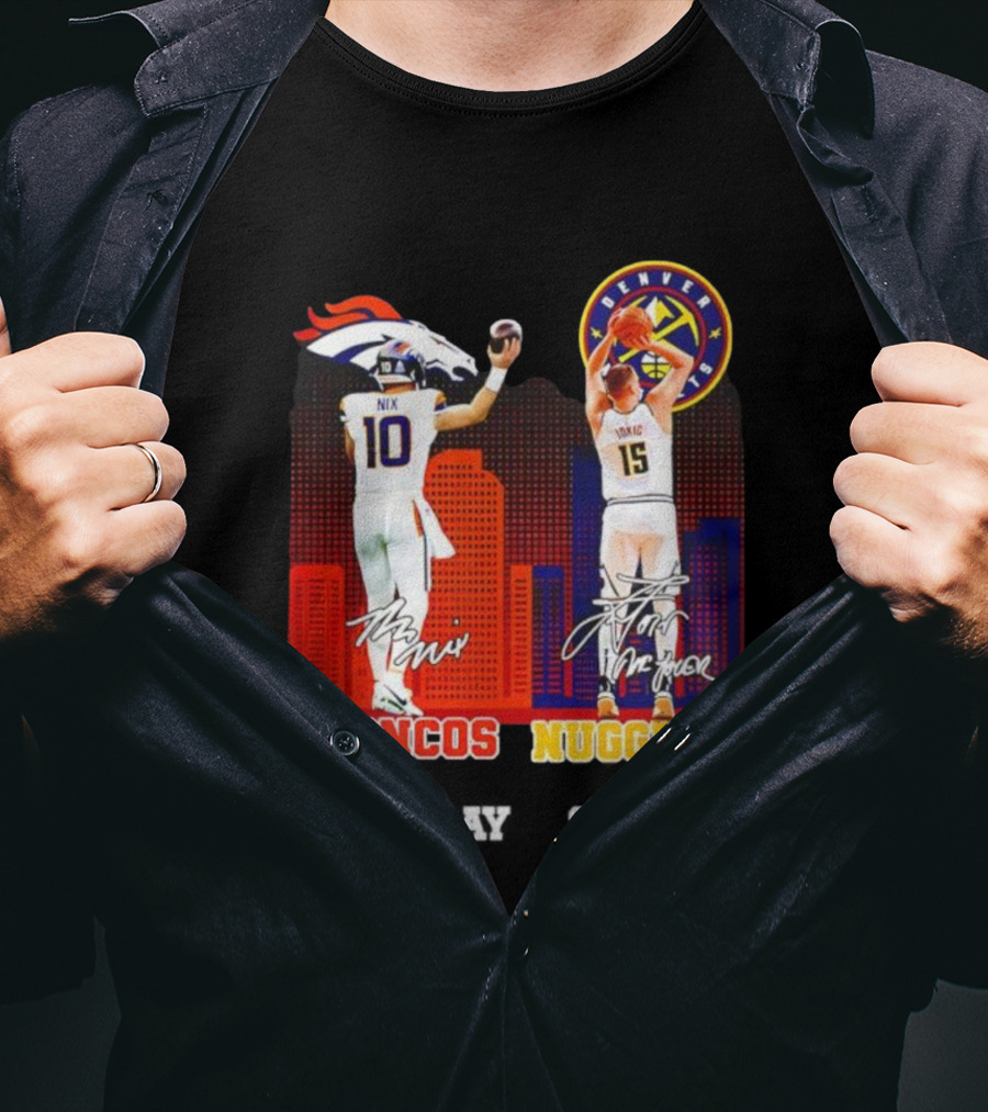 Denver Broncos Nix And Nuggets Jokić Sports Fan Gear T-Shirt
