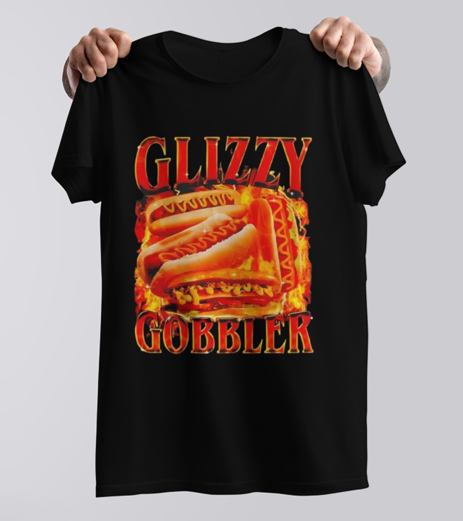 Glizzy Gobbler Hotdog Flamethrower Feast T-Shirt