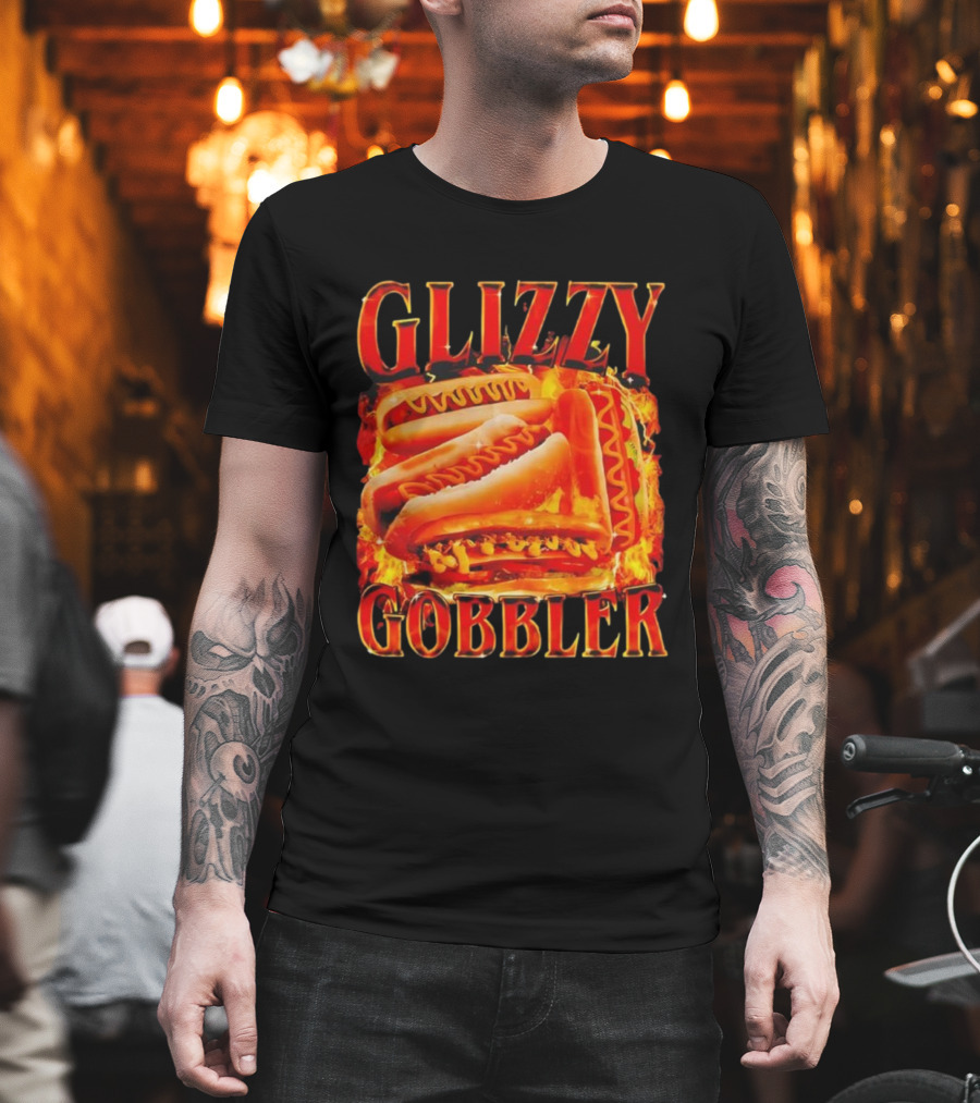 Glizzy Gobbler Hotdog Flamethrower Feast T-Shirt