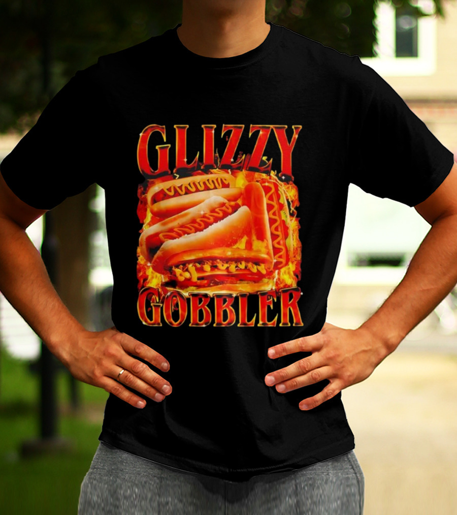 Glizzy Gobbler Hotdog Flamethrower Feast T-Shirt