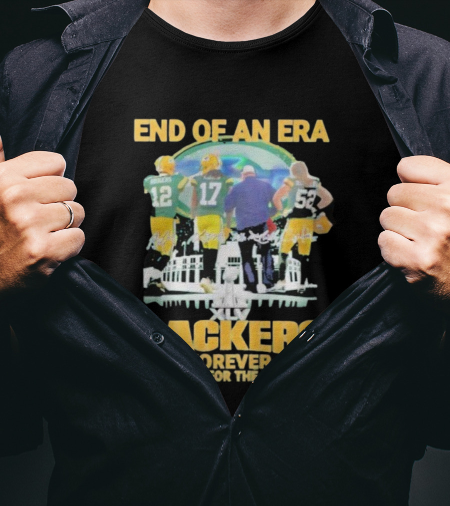 End Of An Era Green Bay Packers Forever Thank You For The Memories XLV T-Shirt