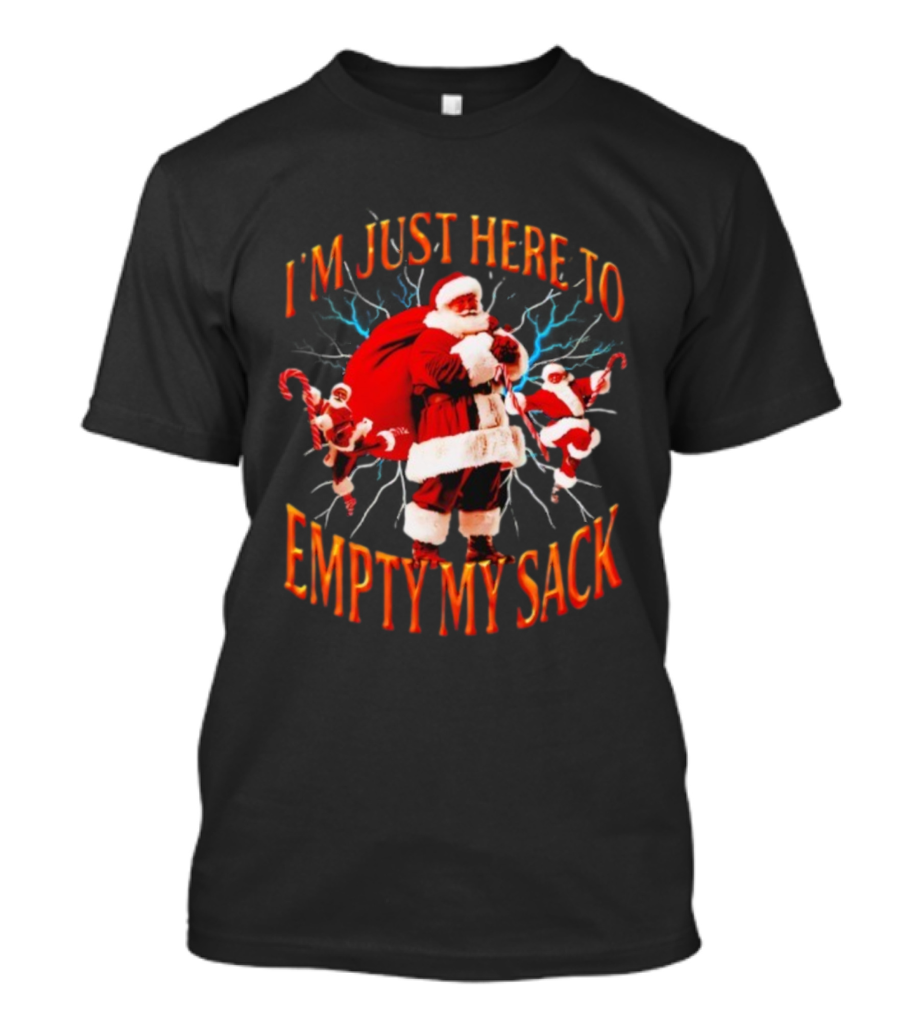 I'm Just Here To Empty My Sack Santa Christmas Holiday Humor T-Shirt