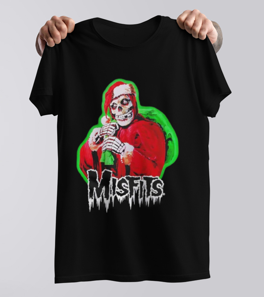 Misfits Santa Crimson Ghost Christmas Holiday T-Shirt