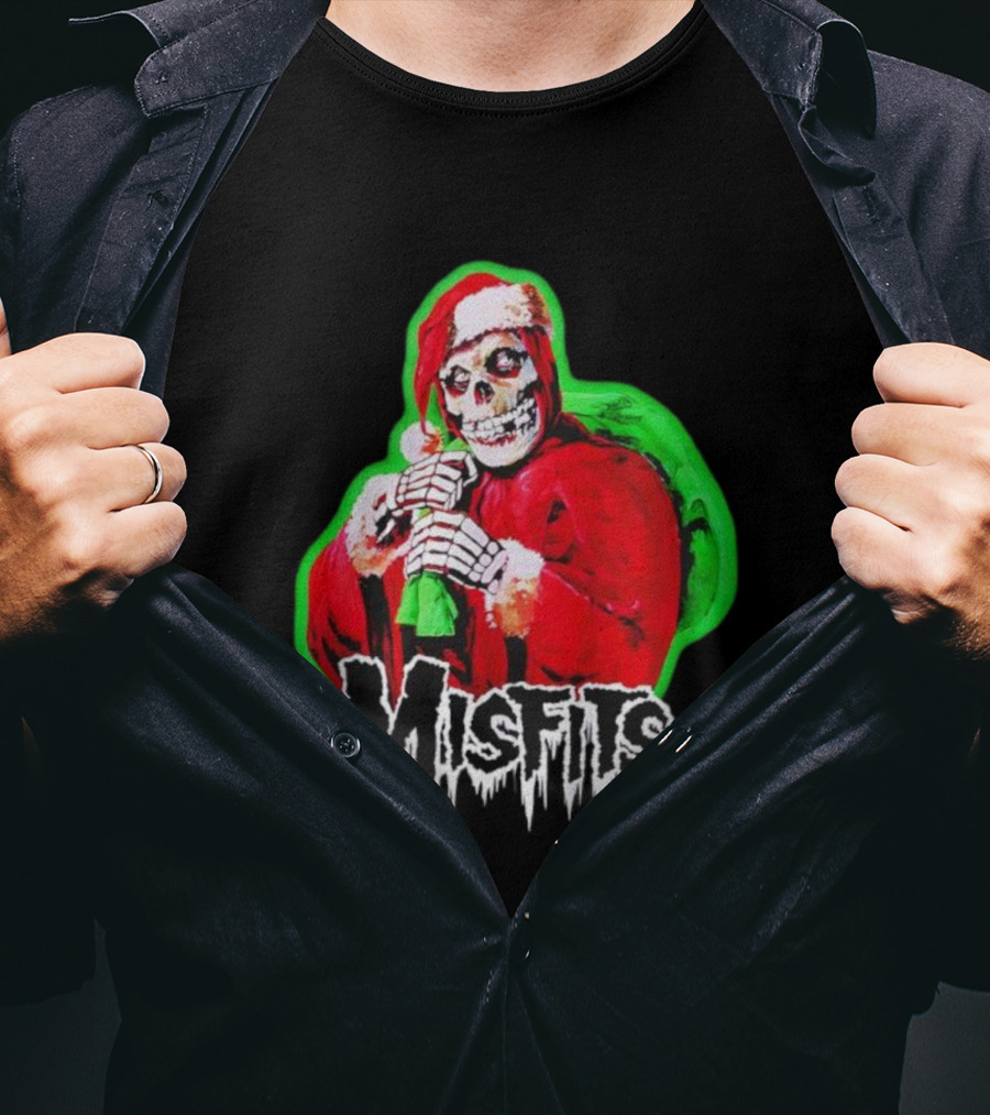 Misfits Santa Crimson Ghost Christmas Holiday T-Shirt