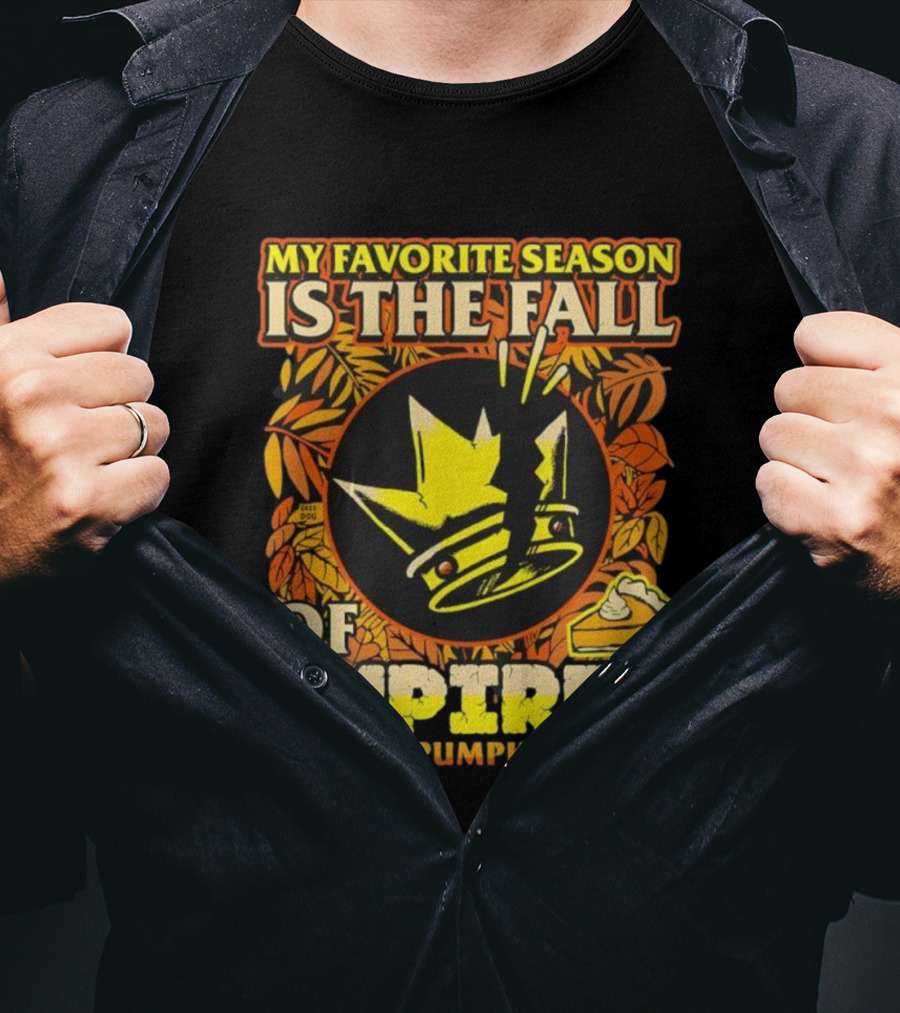 My Favorite Season Is The Fall Boss Dog Empires Pumpkin Pie T-Shirt