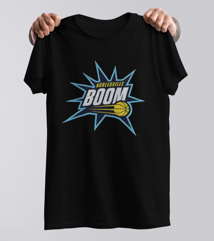Noblesville Boom Basketball NBA 2025 Burst Emblem T-Shirt