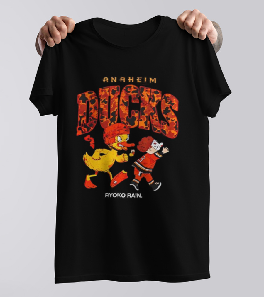 Anaheim Ducks Hockey Mascot And Character Crossover T-Shirt