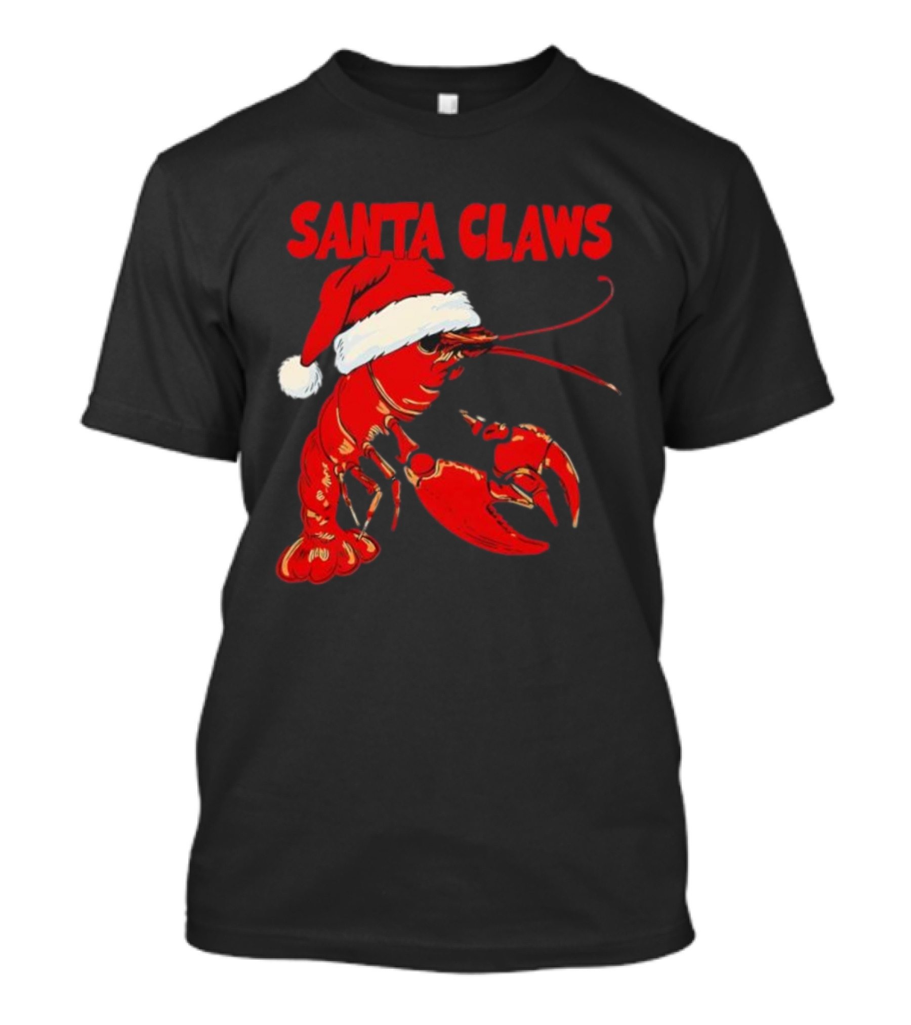 Santa Claws Lobster Christmas Holiday Humor T-Shirt