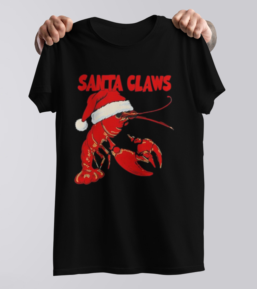 Santa Claws Lobster Christmas Holiday Humor T-Shirt