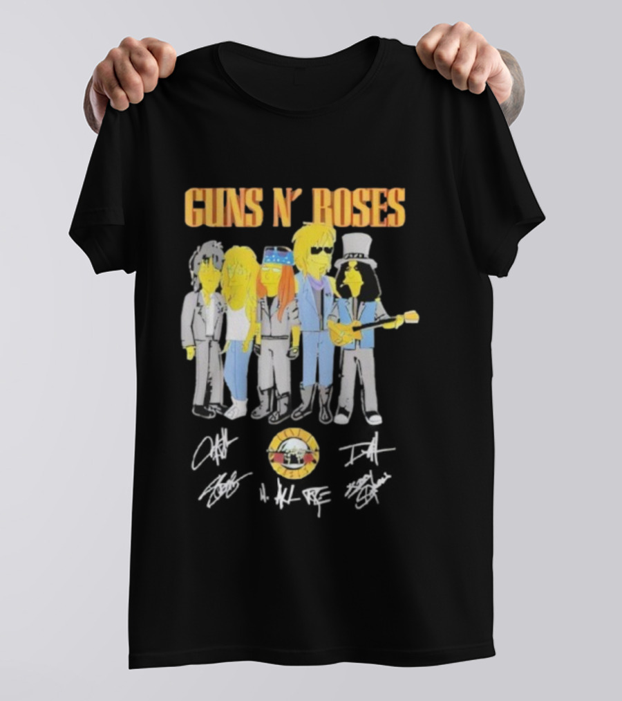 Simpsons Guns N’ Roses Band Parody T-Shirt