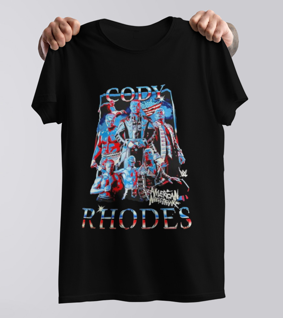 Cody Rhodes American Nightmare WWE Stars And Stripes T-Shirt