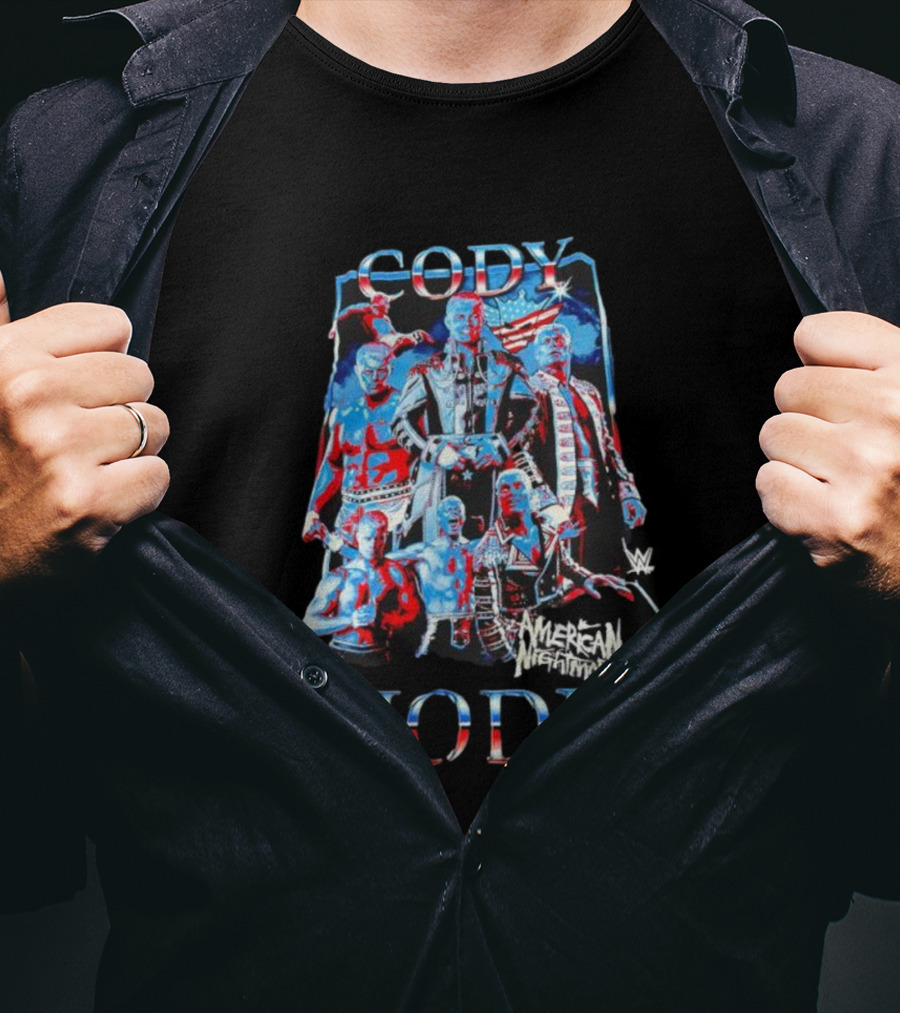 Cody Rhodes American Nightmare WWE Stars And Stripes T-Shirt