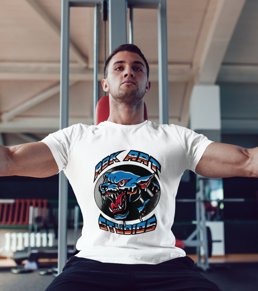 ABK Art Studios Chrome Panther Tattoo T-Shirt