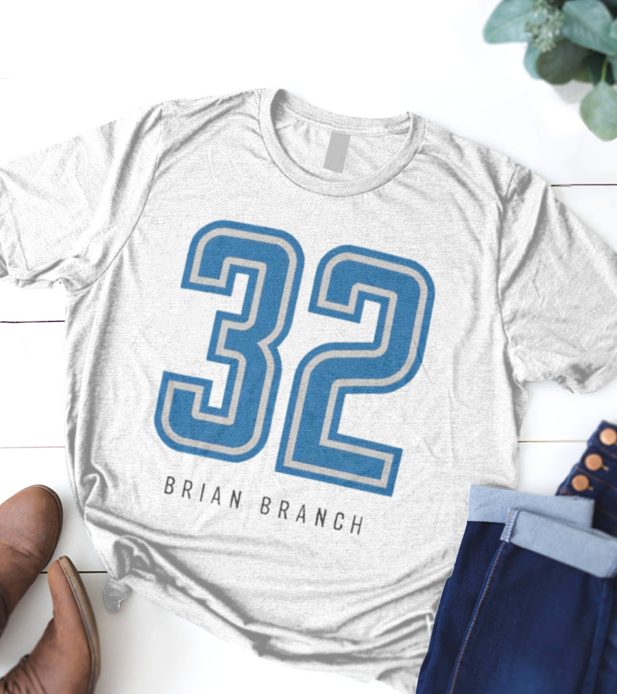 Brian Branch 32 Nameplate Box T-Shirt