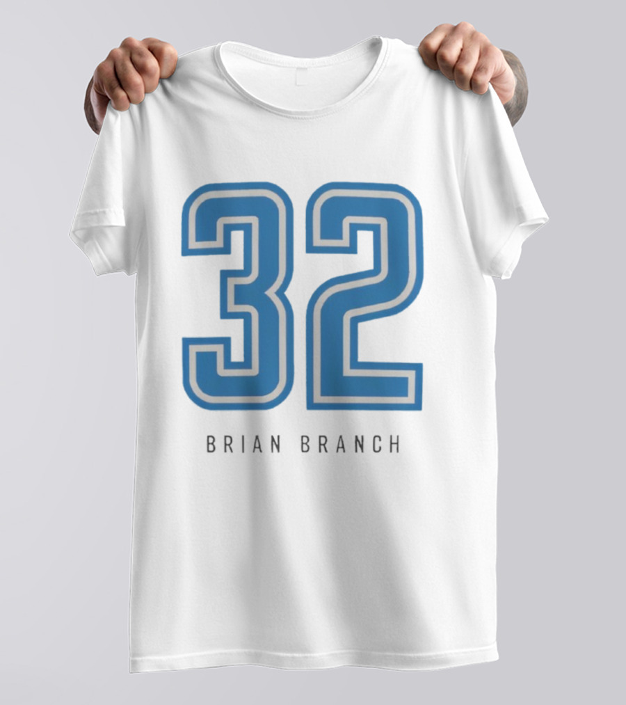 Brian Branch 32 Nameplate Box T-Shirt