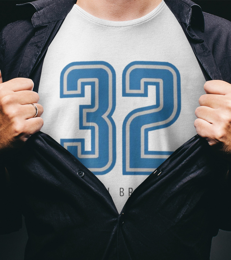 Brian Branch 32 Nameplate Box T-Shirt