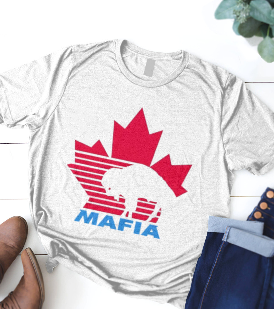 Canada Mafia Buffalo Bills Maple Leaf Buffalo Silhouette T-Shirt