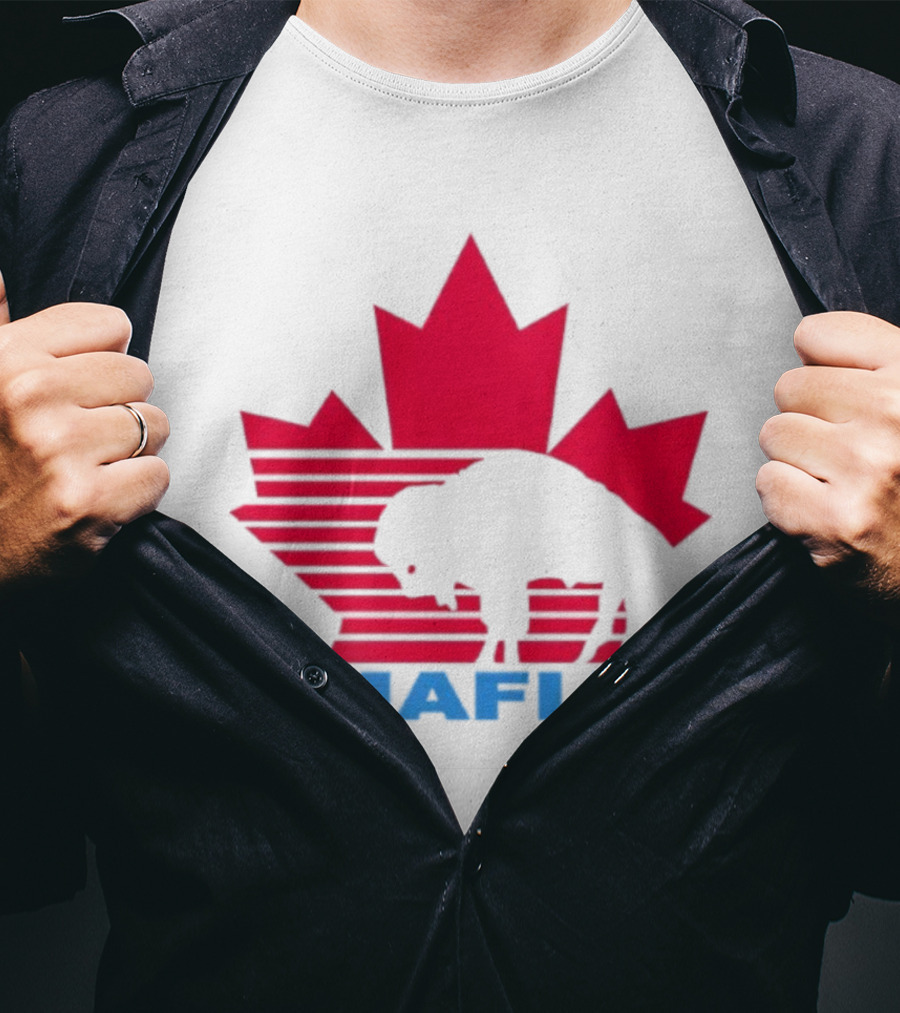 Canada Mafia Buffalo Bills Maple Leaf Buffalo Silhouette T-Shirt