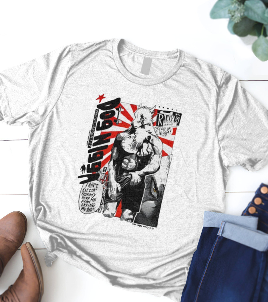 Dog Ningen Food Rex Manga Comic Style T-Shirt