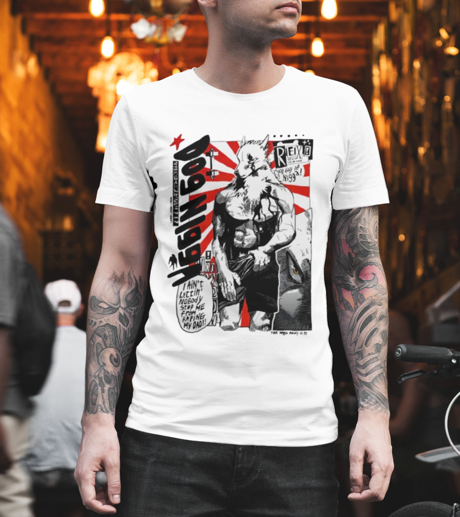 Dog Ningen Food Rex Manga Comic Style T-Shirt