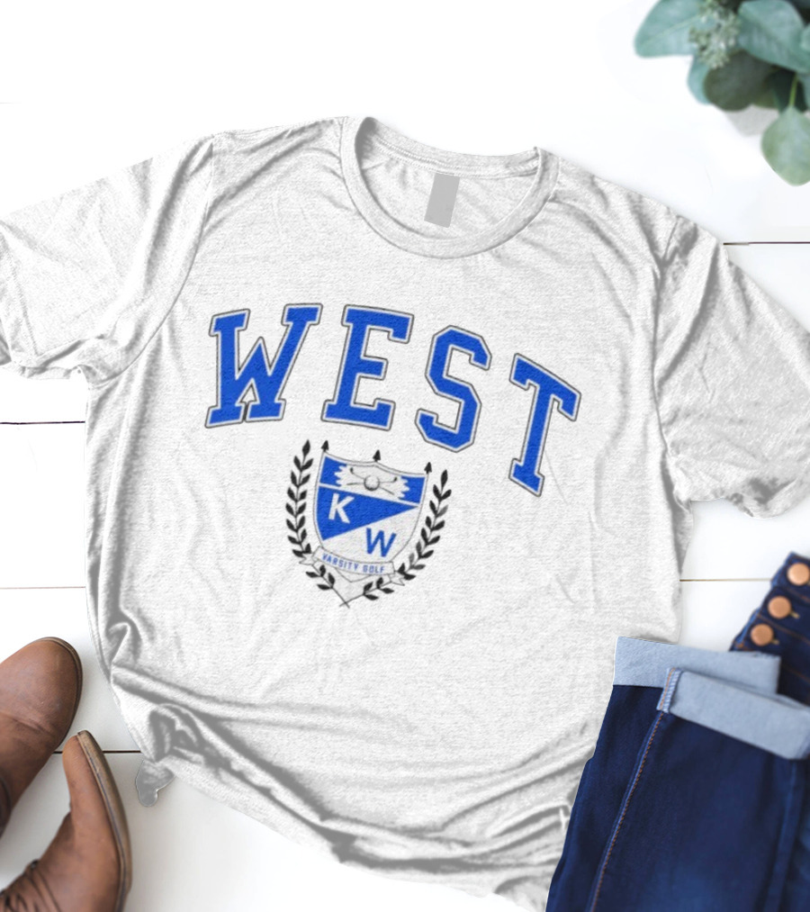 Kenmore West Varsity Golf KW Shield Crest T-Shirt