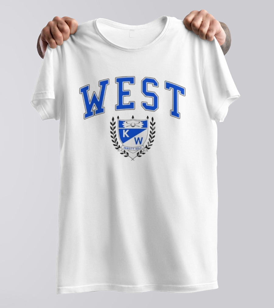 Kenmore West Varsity Golf KW Shield Crest T-Shirt