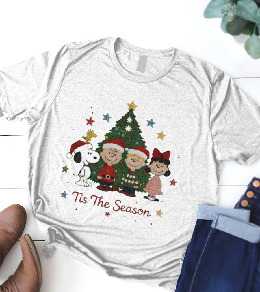 Tis The Season Snoopy And Friends Christmas Tree Ornaments T-Shirt