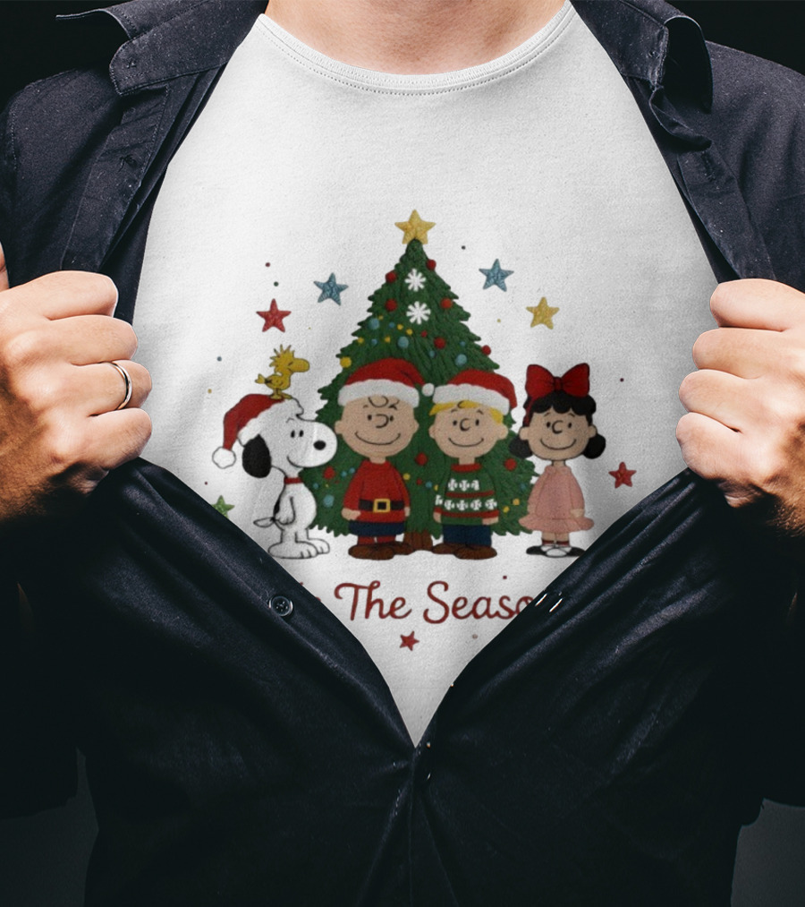 Tis The Season Snoopy And Friends Christmas Tree Ornaments T-Shirt