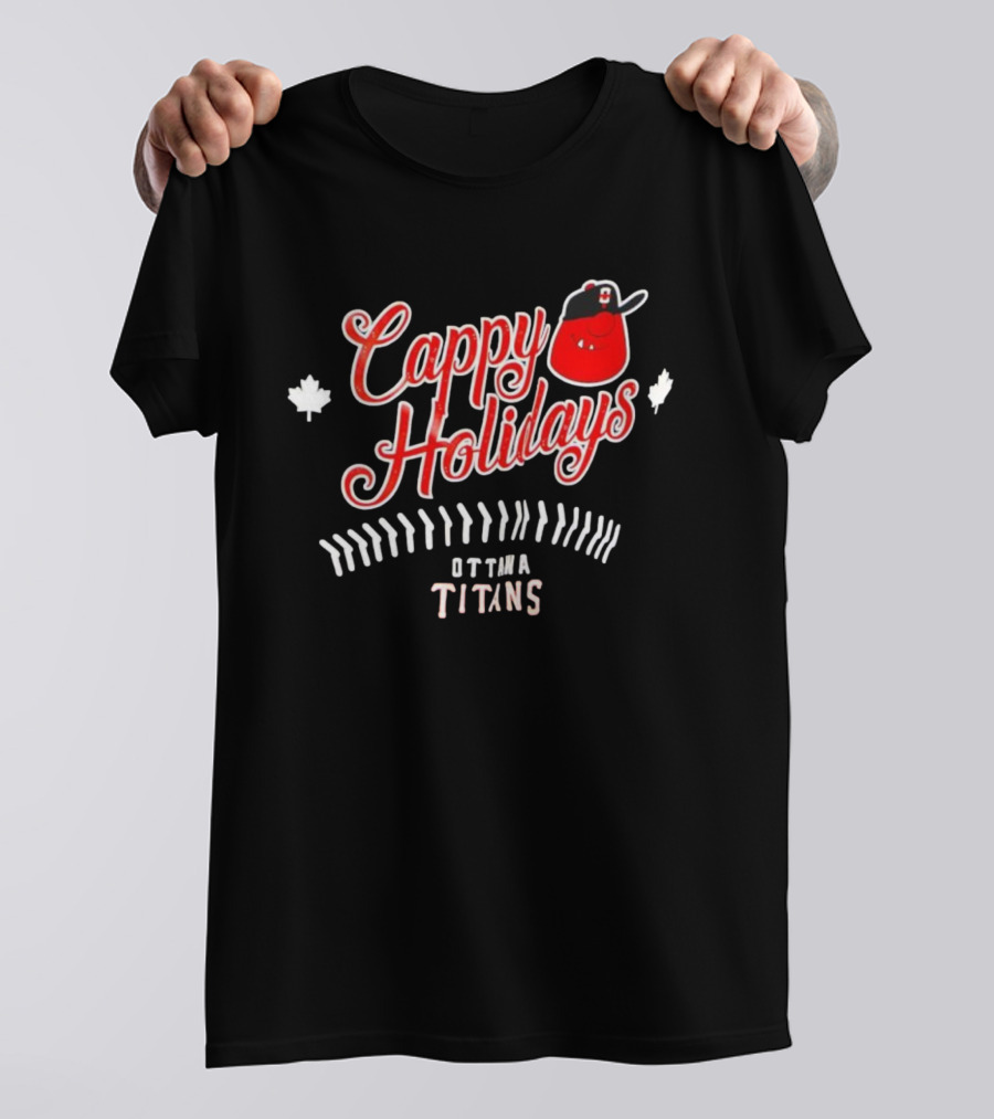 Cappy Holidays Ottawa Titans Baseballleaf T-Shirt