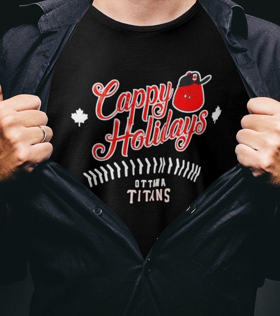 Cappy Holidays Ottawa Titans Baseballleaf T-Shirt