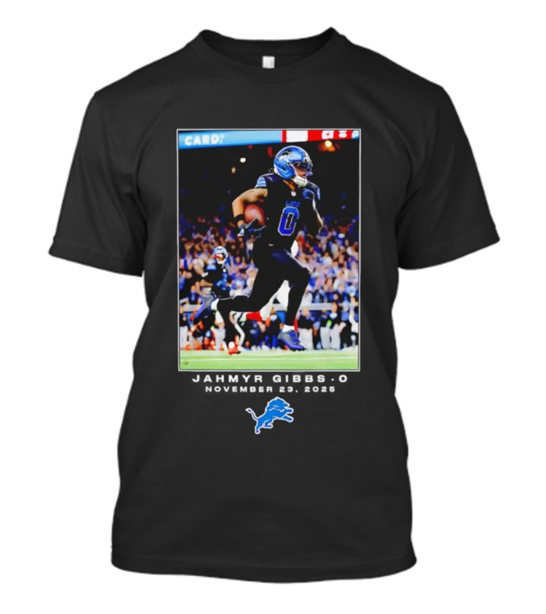 Detroit Lions Jahmyr Gibbs NFL November 23rd 2025 T-Shirt