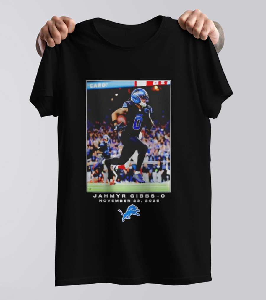 Detroit Lions Jahmyr Gibbs NFL November 23rd 2025 T-Shirt