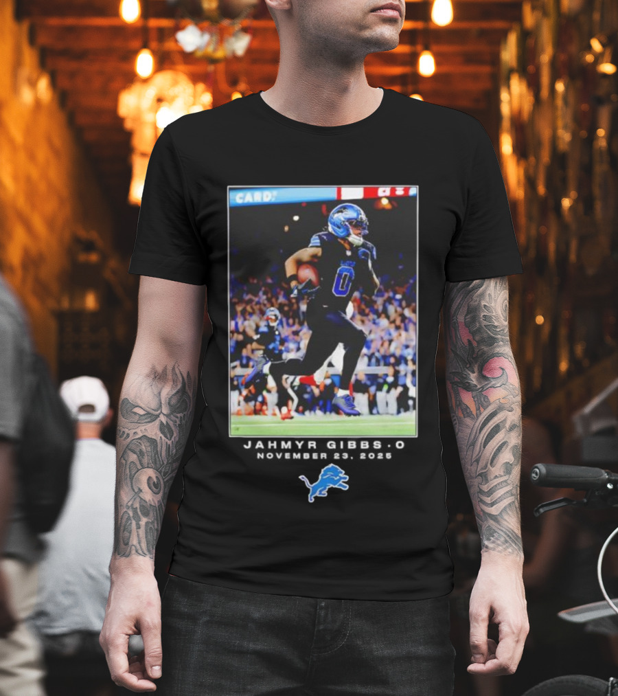Detroit Lions Jahmyr Gibbs NFL November 23rd 2025 T-Shirt
