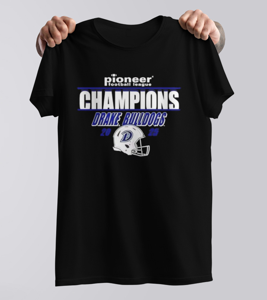 Drake Bulldogs 2025 PFL Champions Pioneer Football League T-Shirt