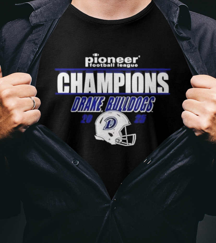 Drake Bulldogs 2025 PFL Champions Pioneer Football League T-Shirt